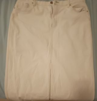 Falda vaquera blanca XL