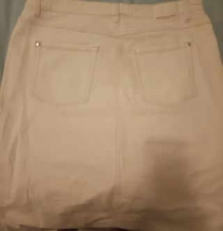 Falda vaquera blanca XL