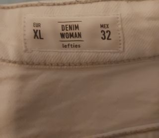 Falda vaquera blanca XL