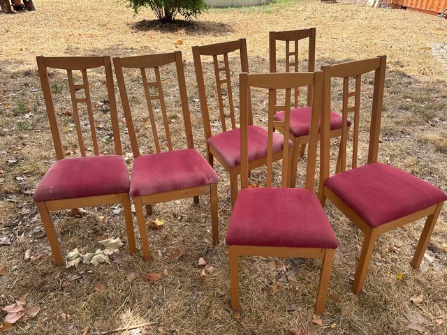 6 Sillas Comedor Madera Vintage