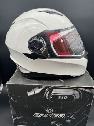 Casco Moto Integral ARMOR Helmets Shiny White, L