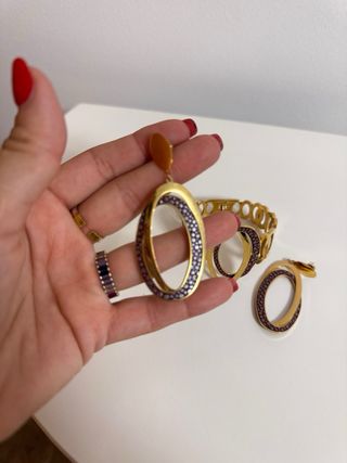 Conjunto pulsera + pendientes vintage
