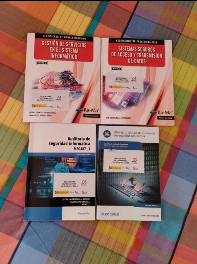 Lote 4  libros  seguridad informática