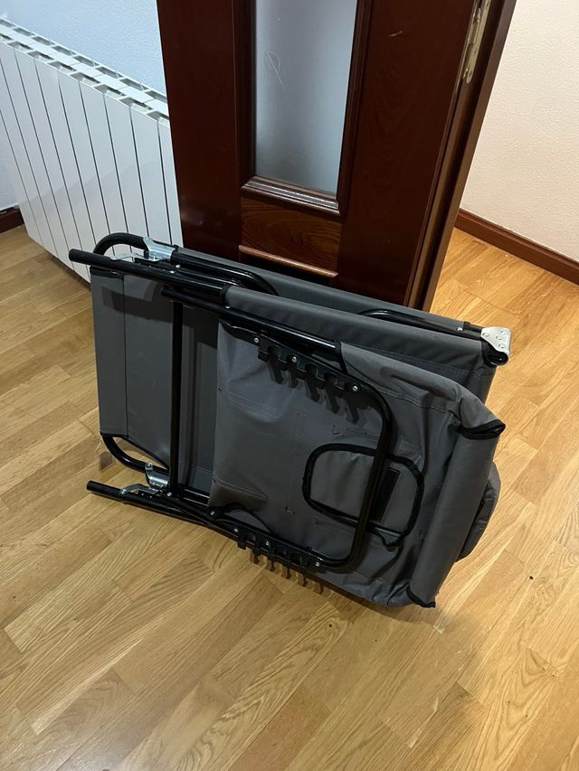 Tumbona Outsunny Gris Plegable