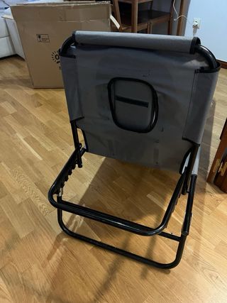 Tumbona Outsunny Gris Plegable