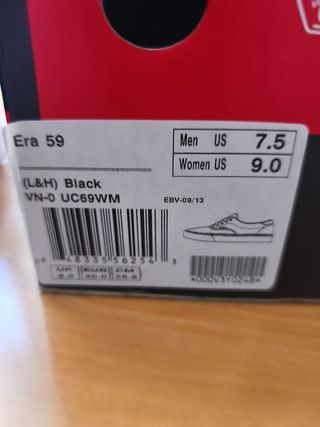 Zapatillas Vans negras unisex