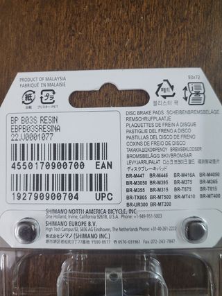 Pastillas freno Shimano B03S bicicleta 