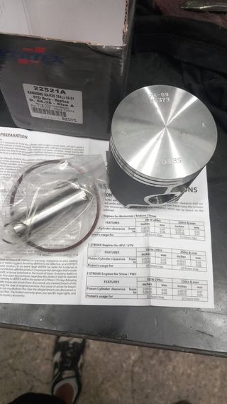 Pistón Vertex Kawasaki KX-KXE 250cc del 98 al 01