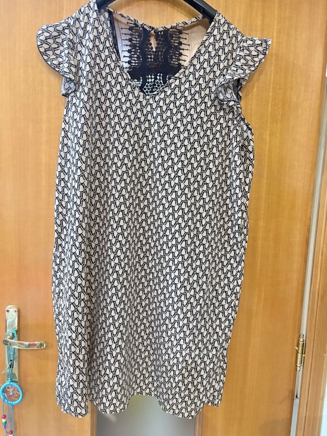 Vestito Shein beige/nero 2XL