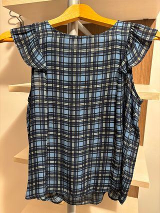 Blusa Motivi a quadri blu