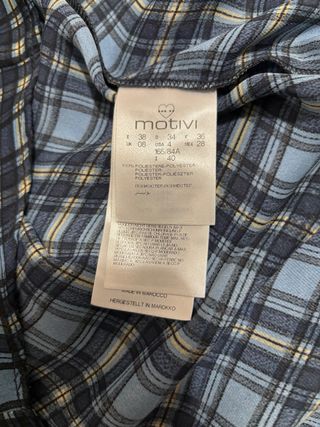Blusa Motivi a quadri blu