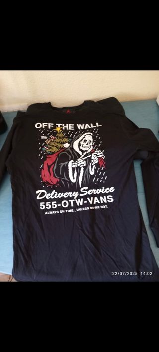 Camiseta Vans Calavera Negra - L Manga Larga