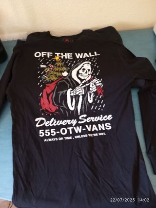 Camiseta Vans Calavera Negra - L Manga Larga