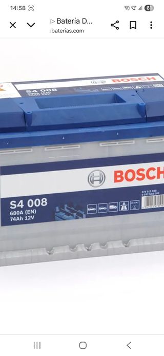 Batería Bosch S4 008 - 74Ah