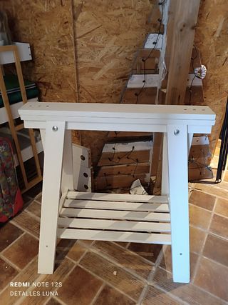 Caballete madera blanco - Soporte