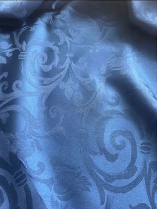 Tessuto  blu damascato