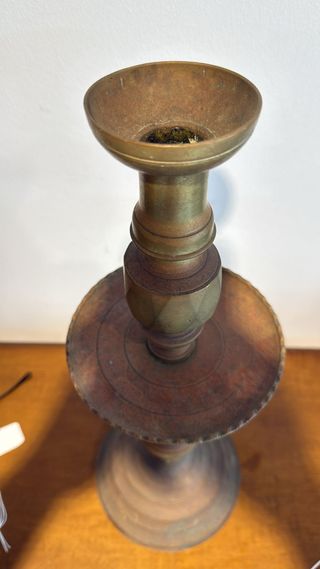 Portacandele metallico dorato