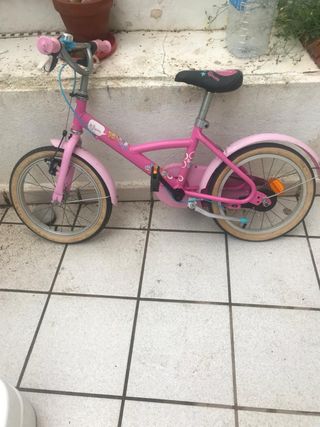 Bicicleta niña rosa 16" Btwin
