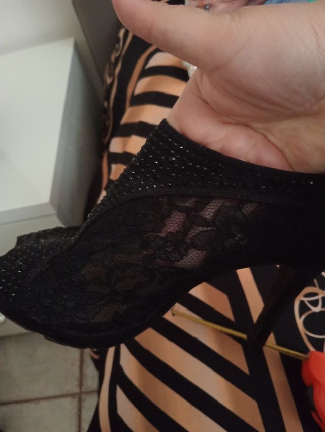 Tronchetti pizzo nero eleganti