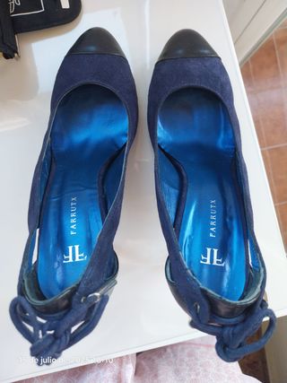 Zapatos tacón Farrutx azul 38,5