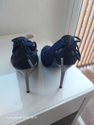 Zapatos tacón Farrutx azul 38,5