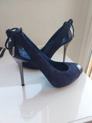 Zapatos tacón Farrutx azul 38,5