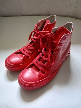 Converse All Star rosse gomma size 38