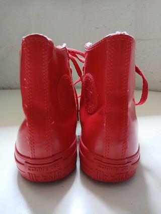 Converse All Star rosse gomma size 38