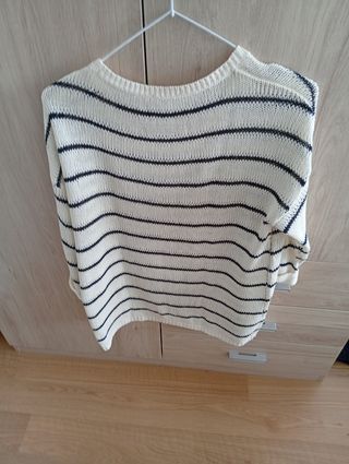 Jersey rayas marino-blanco