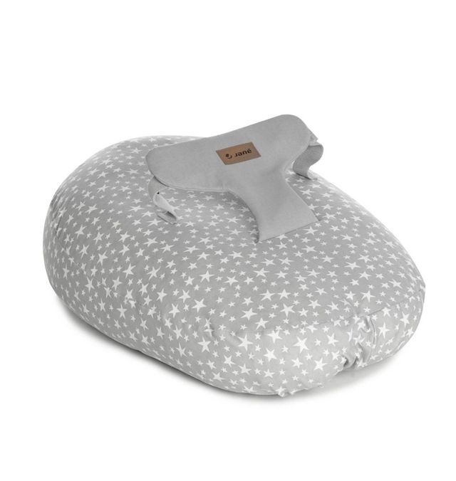 Cojín lactancia jané bebé - estrellas grises