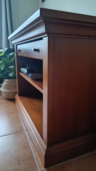 Móvel TV madeira maciça castanho