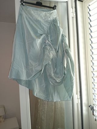 Gonna Taffetà Vintage Verde Acqua