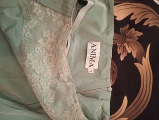 Gonna Taffetà Vintage Verde Acqua