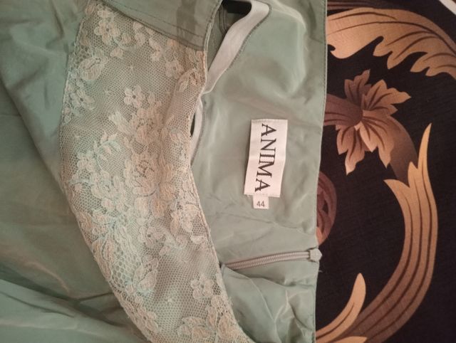 Gonna Taffetà Vintage Verde Acqua