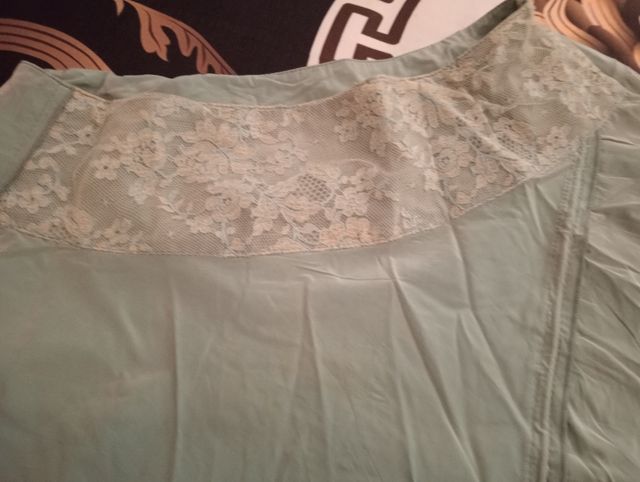 Gonna Taffetà Vintage Verde Acqua