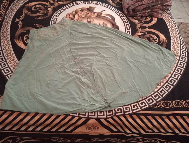 Gonna Taffetà Vintage Verde Acqua