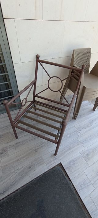 Mesa y sillas jardín - metal, cristal