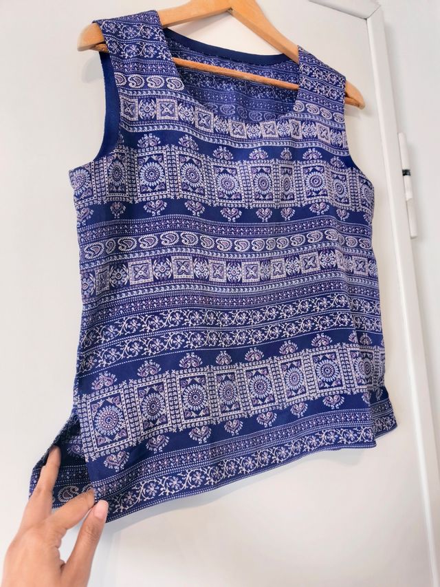 Top boho chic sin mangas