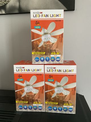 1 Ventilatore LED Royal 40W Bianco 52 cm