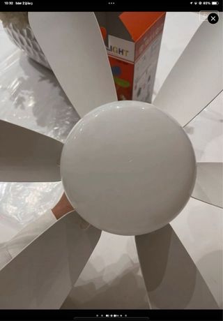 1 Ventilatore LED Royal 40W Bianco 52 cm