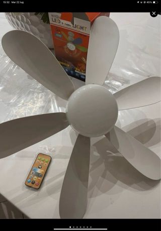 1 Ventilatore LED Royal 40W Bianco 52 cm