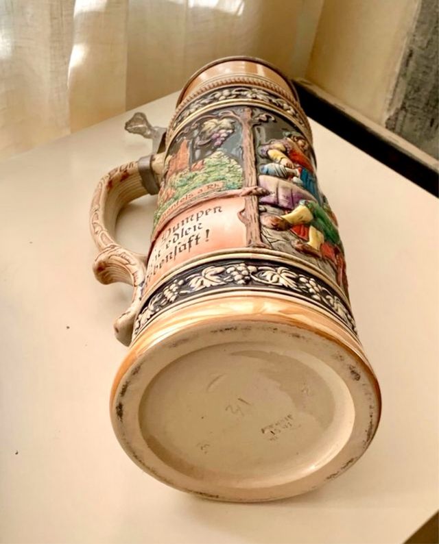 JARRA ALEMANA Gigante !! Cerveza-Alemana ORIGINAL