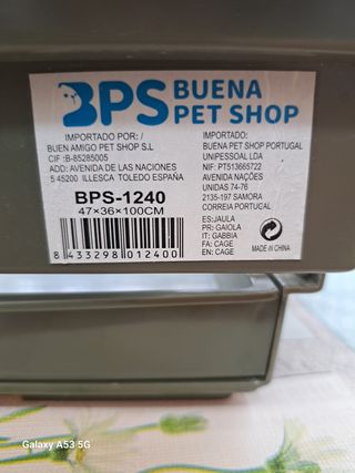 Jaula pajaros grande blanca y verde