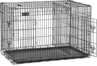 Gabbia per Cani Pieghevole, con 2 Porte, Divisorio