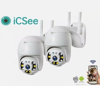 2 Telecamere Esterni Interni IP iCSee 1080p WiFi