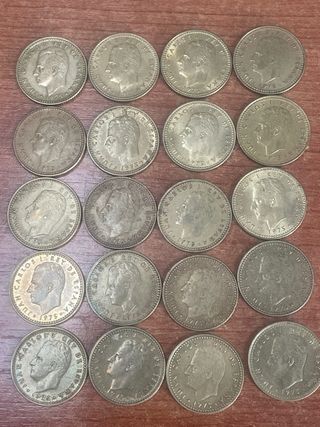 20 Monedas 1 Peseta España 1975-78