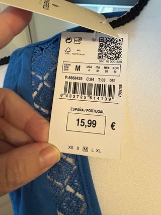 Top Springfield azul - Talla M NUEVO