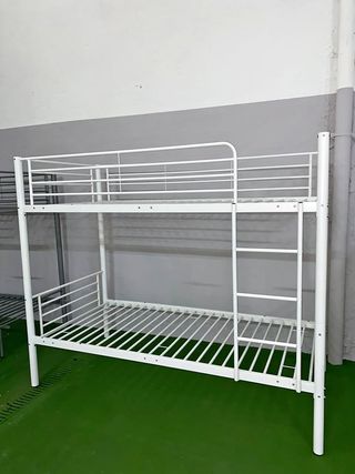 Litera metalica doble 90x190cm - blanca y negra