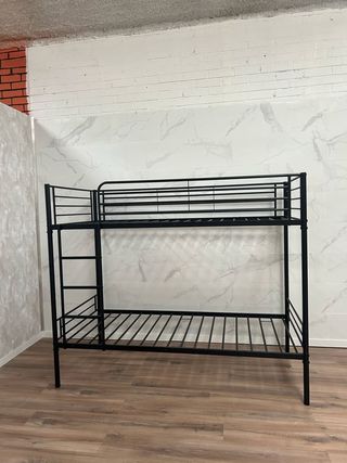 Litera metalica doble 90x190cm - blanca y negra