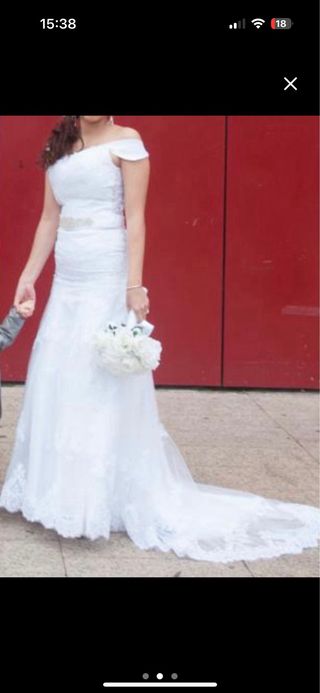 Vestido novia blanco - Talla M